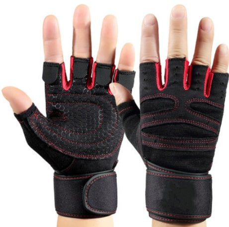 Half Finger Gym Gloves for Weightlifting, Workout & Fitness Training