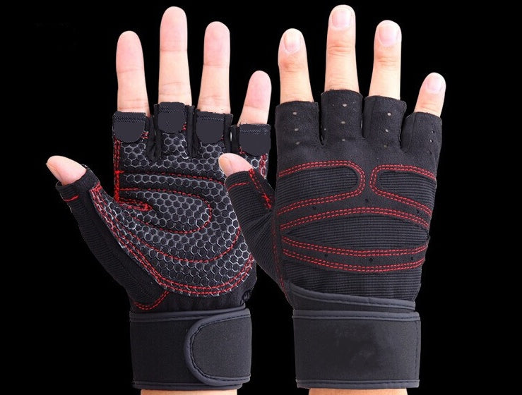 Half Finger Gym Gloves for Weightlifting, Workout & Fitness Training
