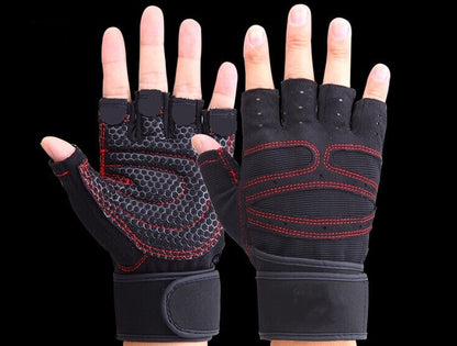 Half Finger Gym Gloves for Weightlifting, Workout & Fitness Training